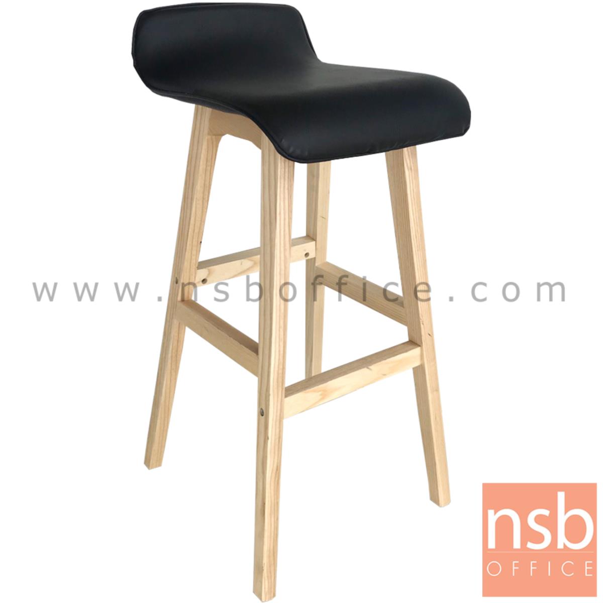 B18A050:เก้าอี้บาร์สูง รุ่น Panthea (แพนธี) ขนาด 43W cm. ขาไม้ 