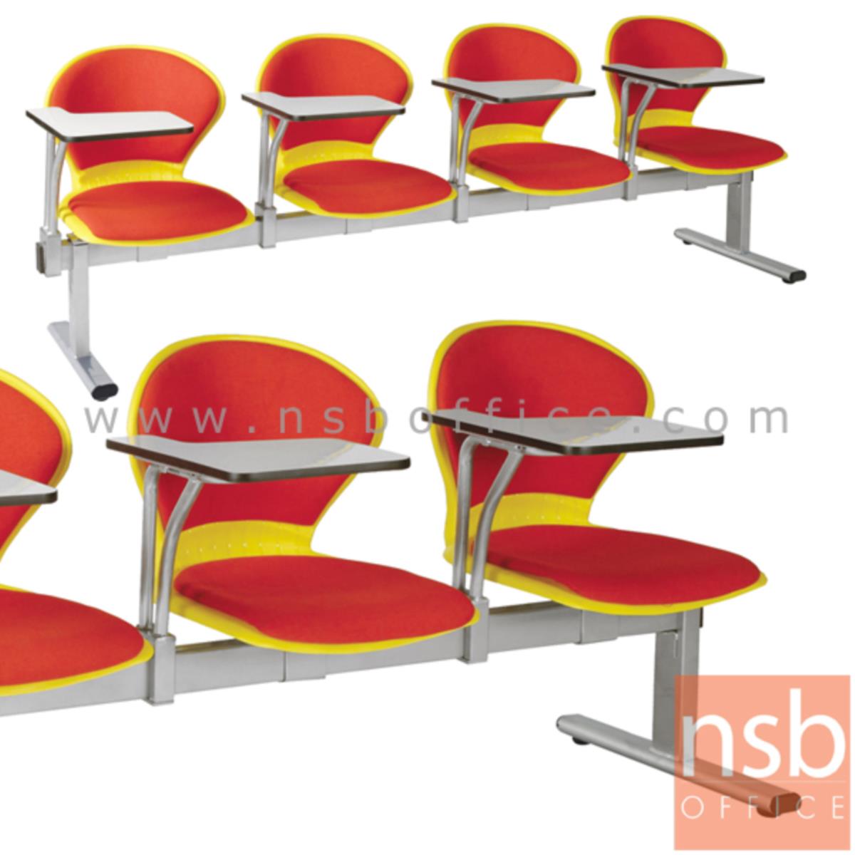 B17A025:เก้าอี้เลคเชอร์แถวเฟรมโพลี่หุ้มเบาะ รุ่น D476 2 ,3 และ 4 ที่นั่ง ขาเหล็กพ่นสีเทา 