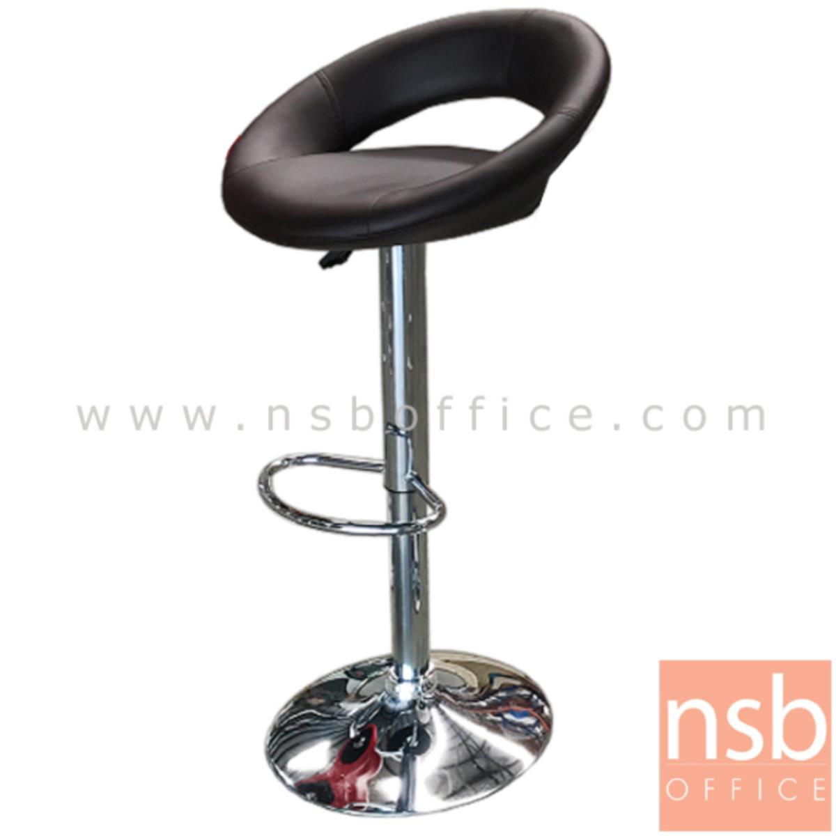 B09A094:เก้าอี้บาร์สูงหนัง PU รุ่น Verve (เวิร์ฟ) ขนาด 52W cm. โช๊คแก๊ส ขาโครเมี่ยมฐานจานกลม 