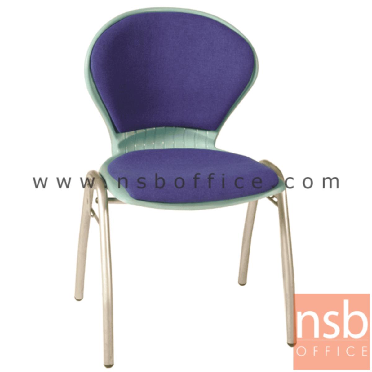 B05A047:เก้าอี้อเนกประสงค์เฟรมโพลี่ รุ่น A866-266  ขาเหล็กพ่นสีเทา