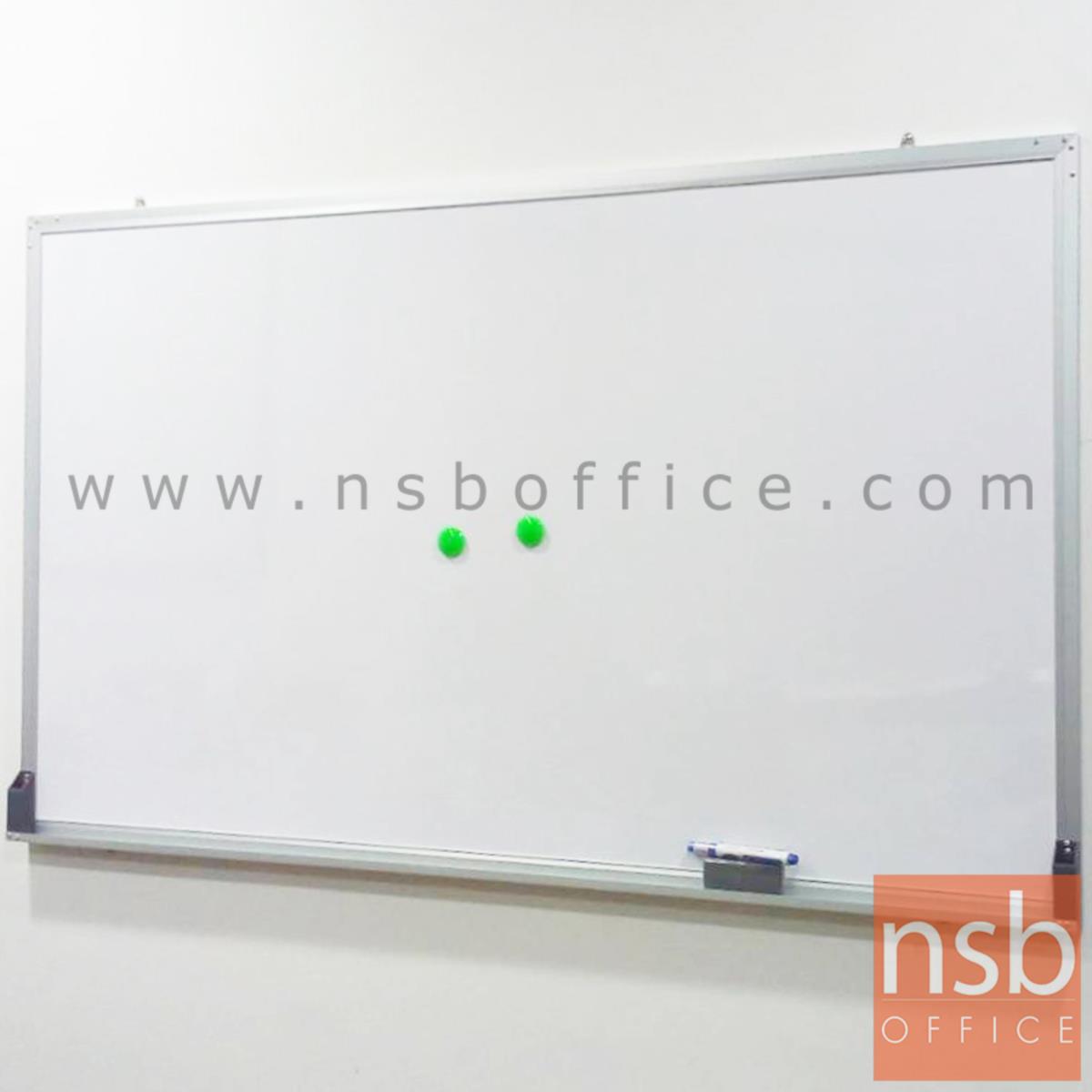 G01A001:กระดานไวท์บอร์ดแบบแขวน White board   120W cm ขอบอลูมิเนียม คิ้วเล็ก (พร้อมงานติดตั้งบนผนัง)