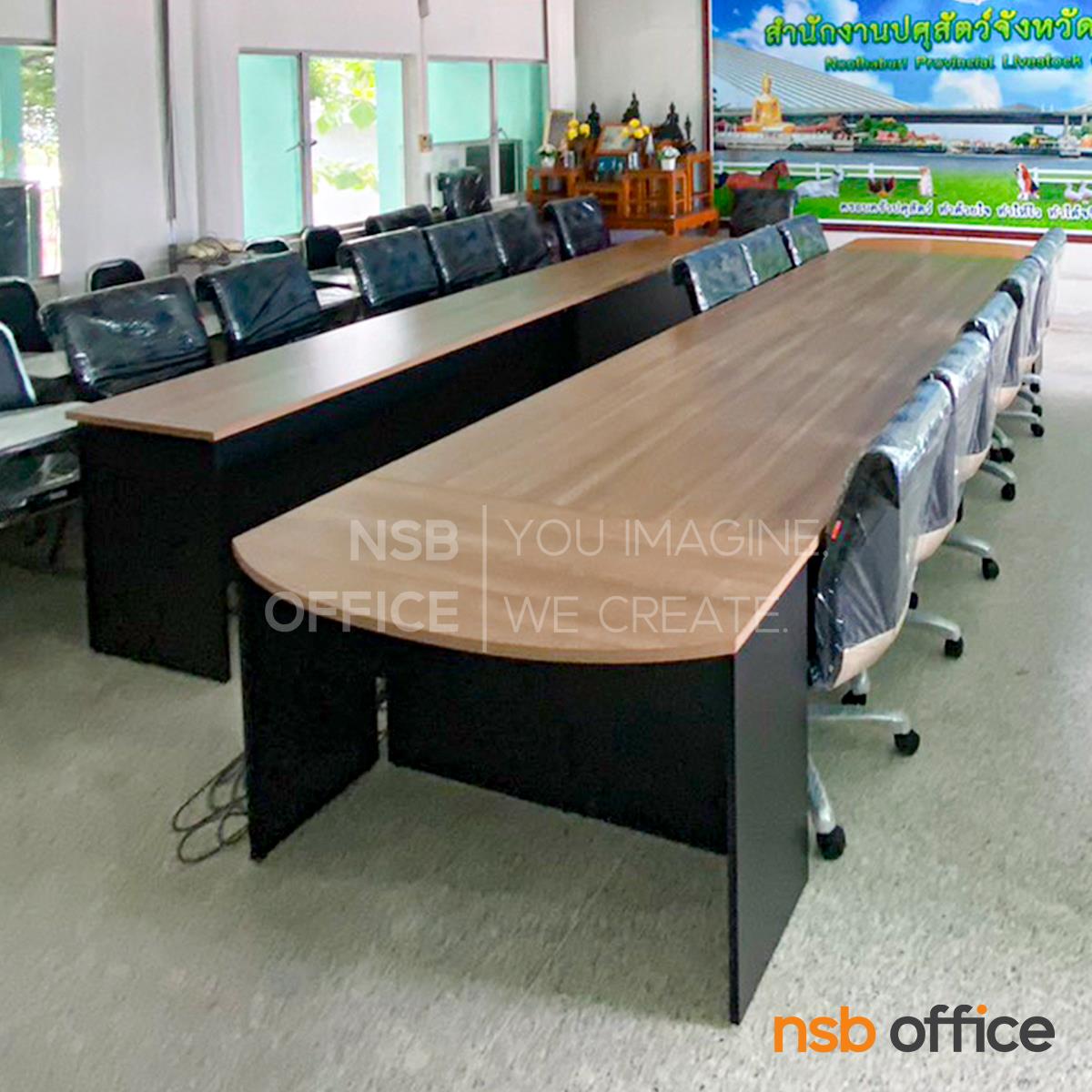 โต๊ะเข้ามุมทรงหัวเหลี่ยมโค้ง  ขนาด 120W ,150W cm. เมลามีน 
