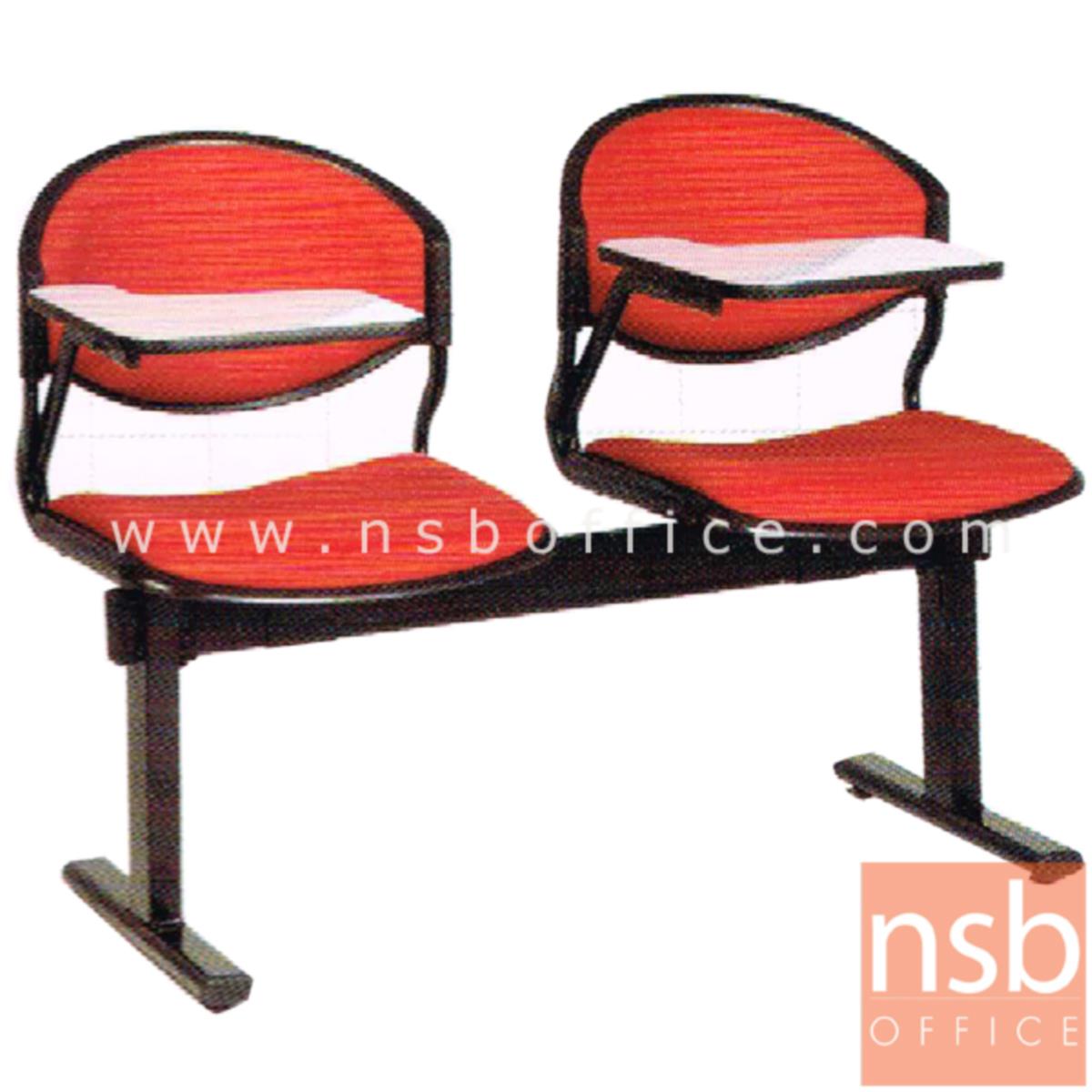 เก้าอี้เลคเชอร์แถวเฟรมโพลี่หุ้มเบาะ รุ่น D900 2 ,3 และ 4 ที่นั่ง ขาเหล็กเหลี่ยมพ่นสี