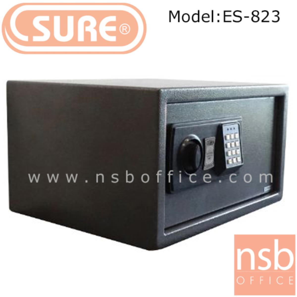 ตู้เซฟดิจตอล SR-ES823 น้ำหนัก 9.5 กก. (1 รหัสกด / ปุ่มหมุนบิด)   