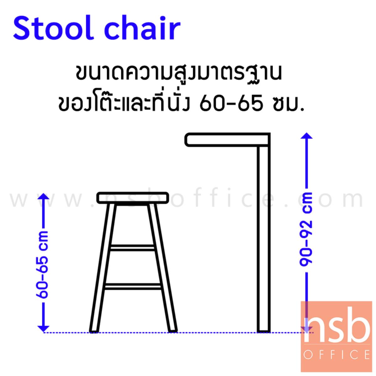 เก้าอี้บาร์สตูลที่นั่งกลม รุ่น STLE-1010  สเตนเลสล้วน