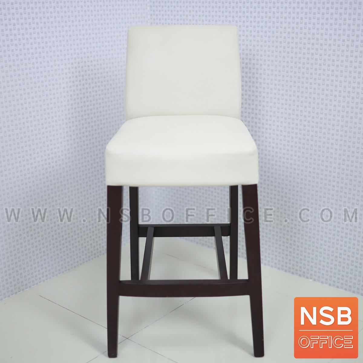 B09A195:เก้าอี้บาร์ที่นั่งเหลี่ยม  ขนาด 105H cm.  ขาไม้