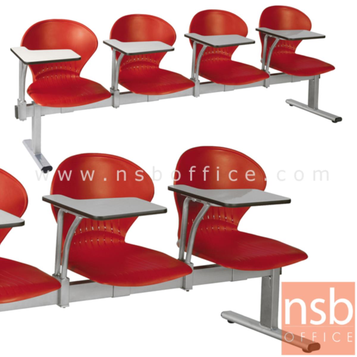 B17A027:เก้าอี้เลคเชอร์แถวเฟรมโพลี่ รุ่น D776 2 ,3 และ 4 ที่นั่ง ขาเหล็กพ่นสีเทา