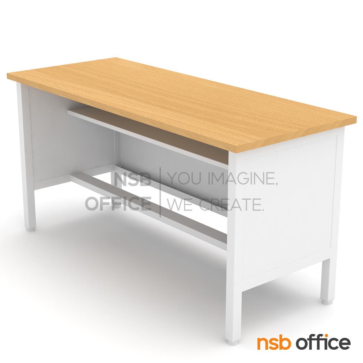 A05A062:โต๊ะประชุมตรง รุ่น Maeby (เมบี) ขนาด 119.7W ,152.5W ,182.5W cm. ขาเหล็ก 4 ขามีปุ่มปรับระดับ