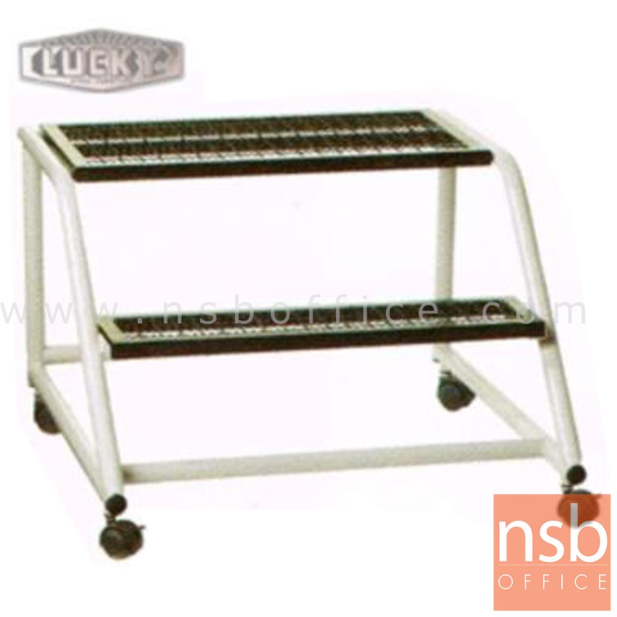 E28A090:บันไดอเนกประสงค์ 2 ขั้น มีล้อเลื่อน รุ่น LUCKY-LAD-2 ยี่ห้อลัคกี้  