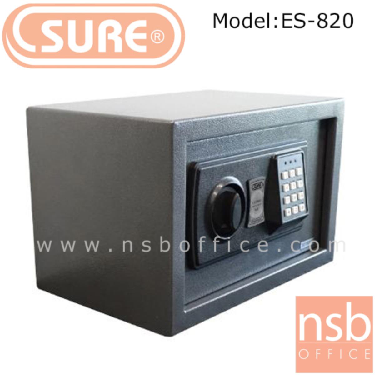 ตู้เซฟดิจตอล SR-ES820 น้ำหนัก 4 กก. (1 รหัสกด / ปุ่มหมุนบิด)   