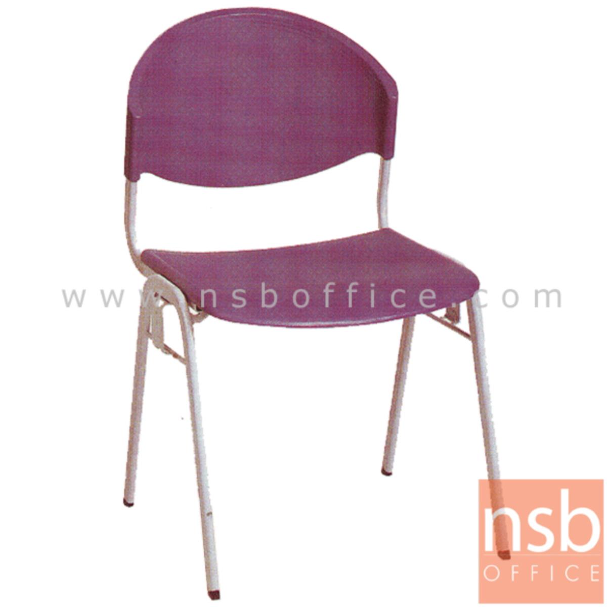 B05A031:เก้าอี้อเนกประสงค์เฟรมโพลี่   มีตัวเกี่ยวด้านข้าง ขาวีคว่ำ