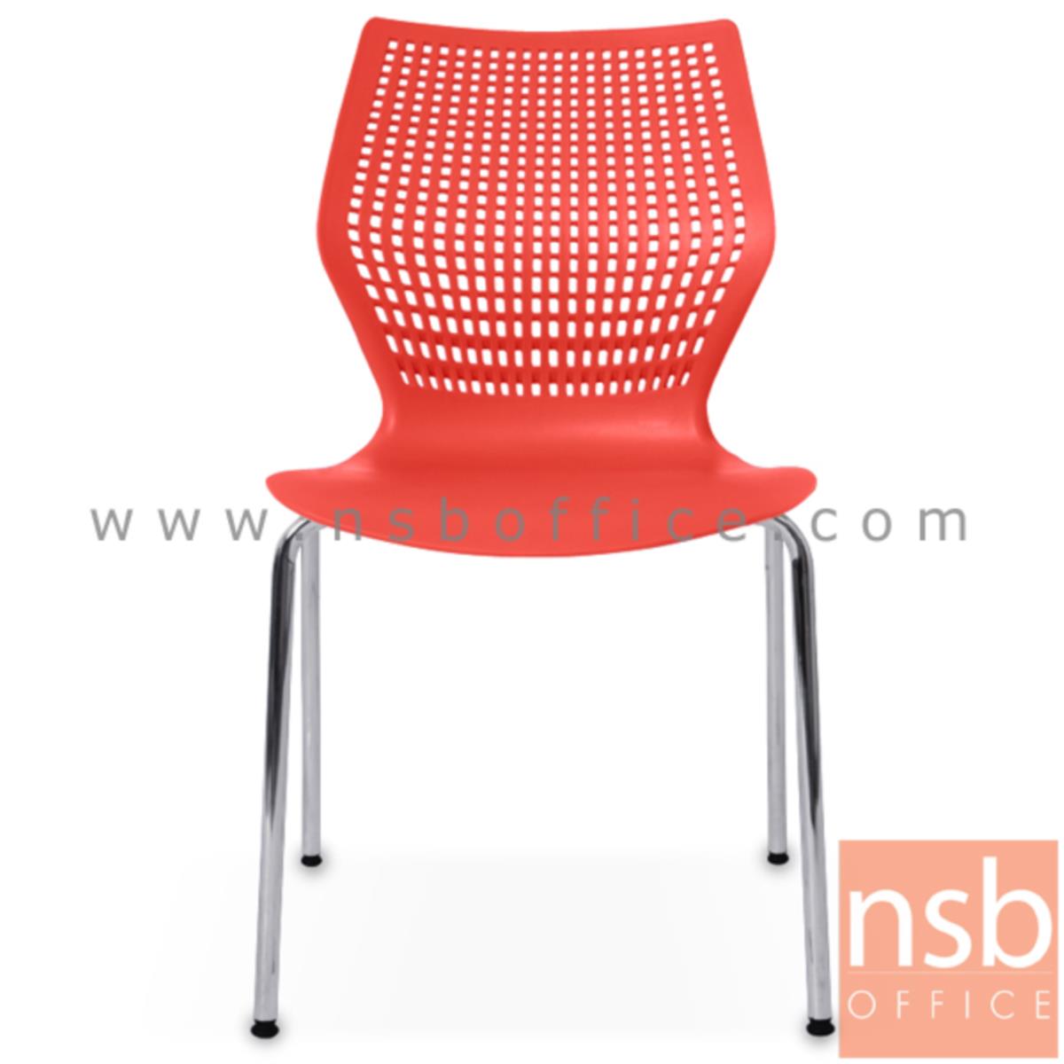B05A071:เก้าอี้อเนกประสงค์เฟรมโพลี่ รุ่น YT-02LVL  ขาเหล็กชุบโครเมี่ยม