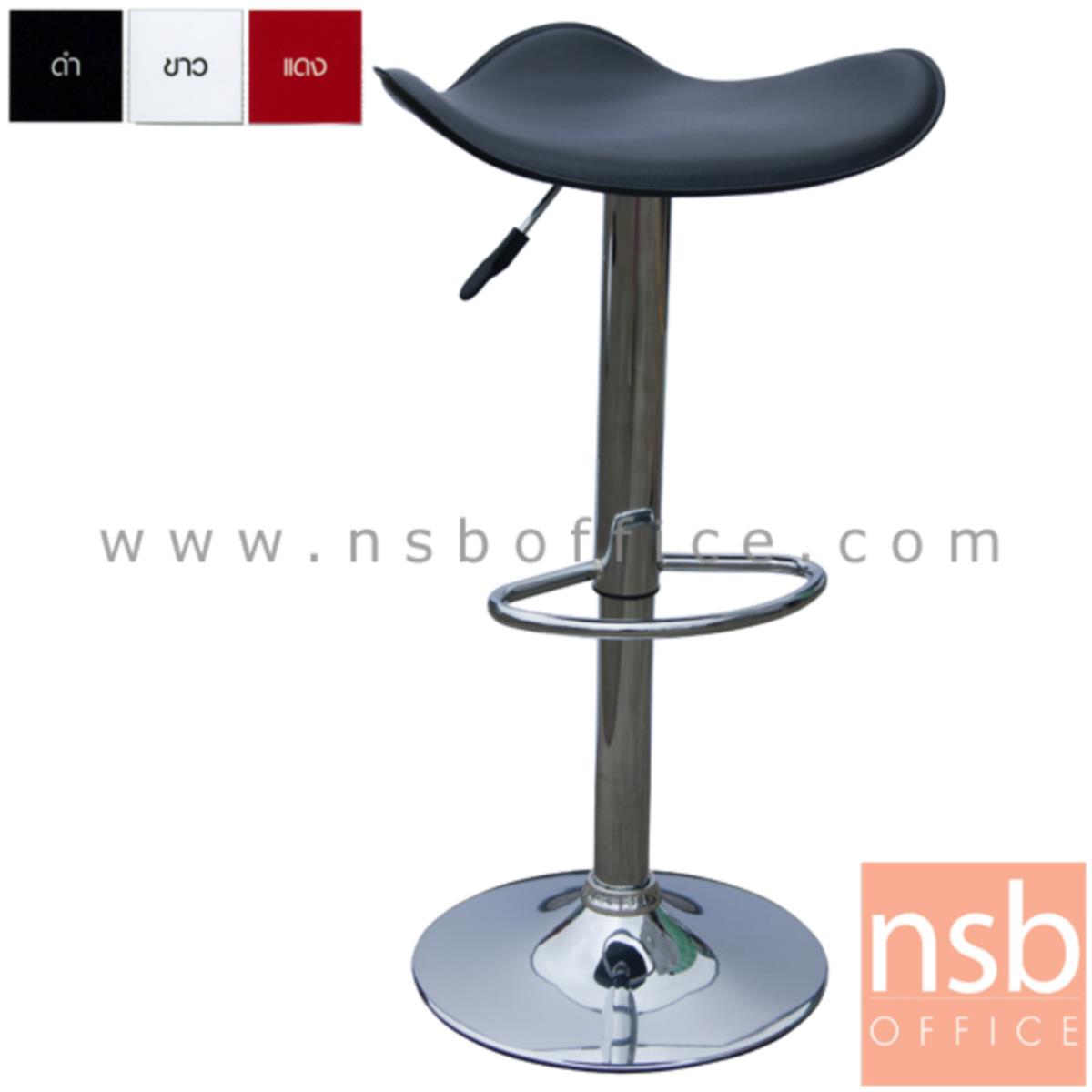 B18A025:เก้าอี้บาร์สูงหนังเทียม รุ่น BH-741-SMART ขนาด 46W cm. โช๊คแก๊ส ขาโครเมี่ยมฐานจานกลม  