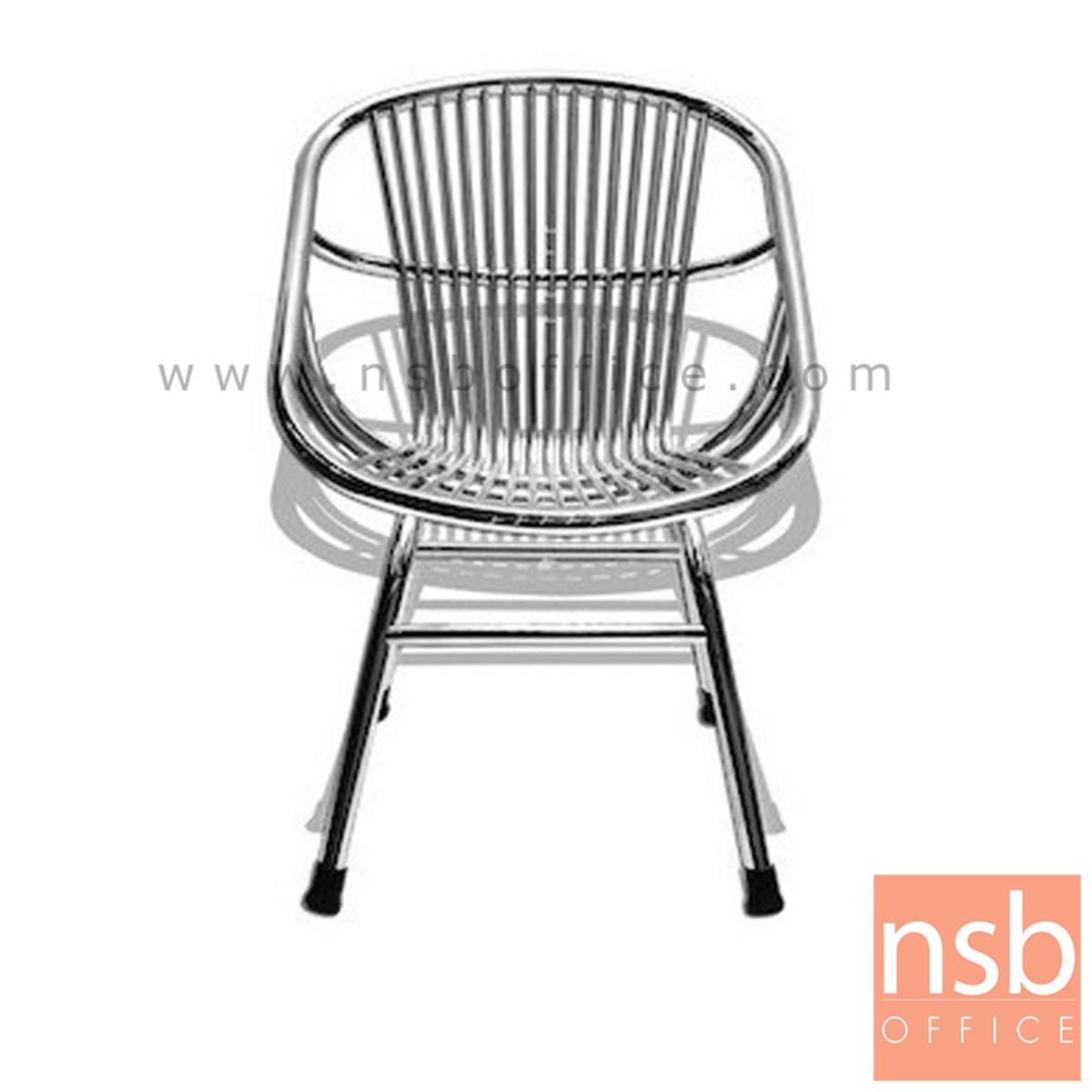 G12A270:เก้าอี้สแตนเลสล้วน รุ่น Ninette (นิลเนตร) ทรงโค้ง 