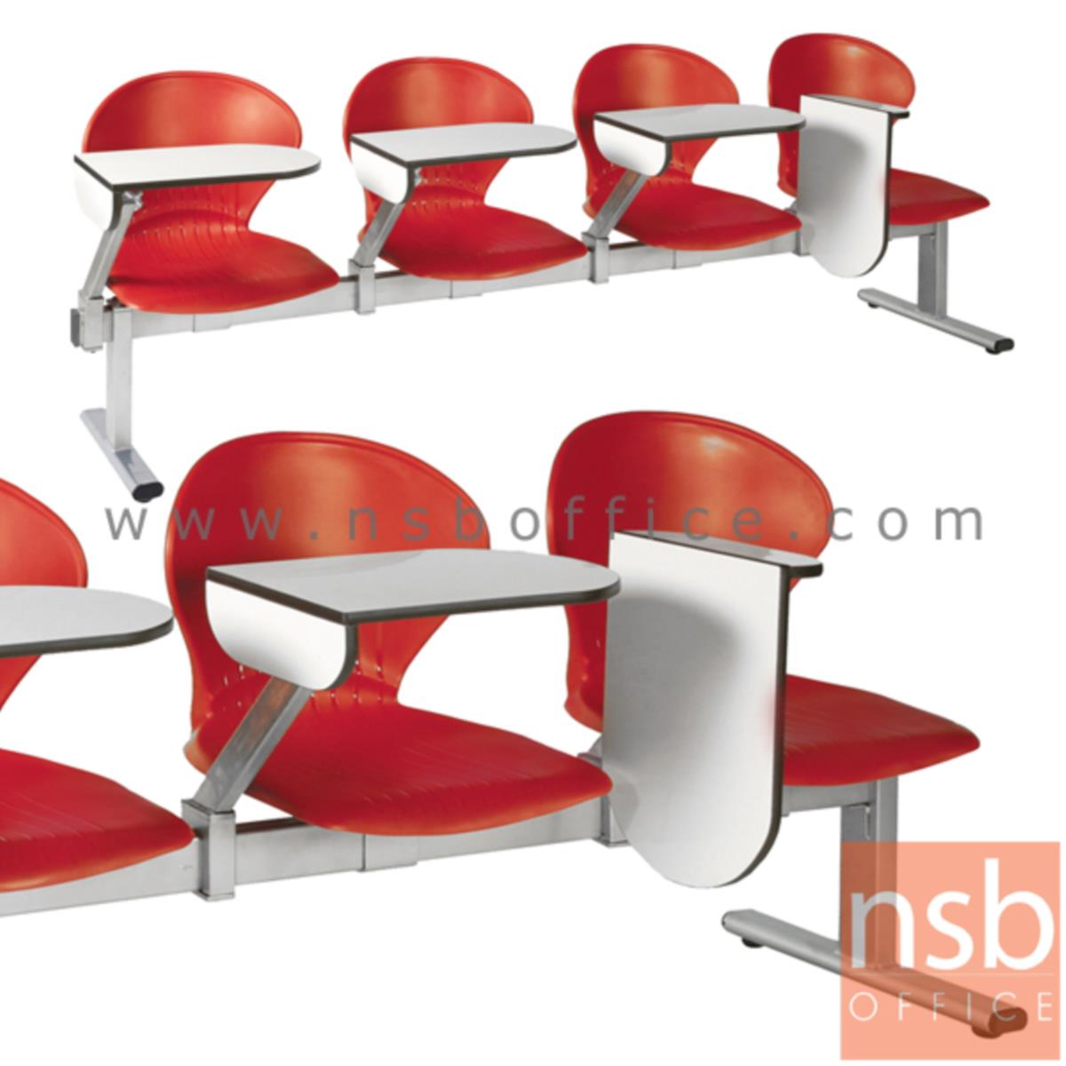 B17A028:เก้าอี้เลคเชอร์แถวเฟรมโพลี่ รุ่น D876 2 ,3 และ 4 ที่นั่ง ขาเหล็กพ่นสีเทา