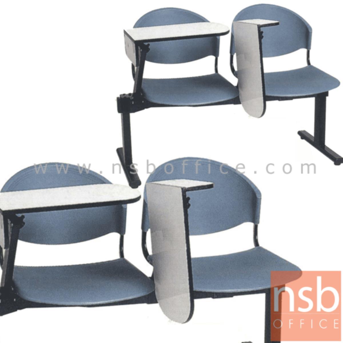 B17A012:เก้าอี้เลคเชอร์แถวเฟรมโพลี่ รุ่น D190NC  2 ,3 และ 4 ที่นั่ง ขาเหล็กเหลี่ยมพ่นดำ