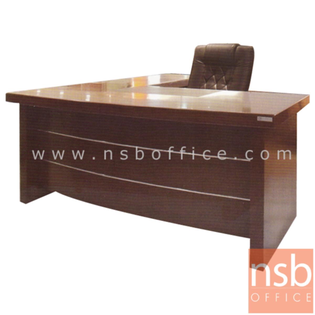 A06A056:โต๊ะผู้บริหารตัวแอล  รุ่น Hutcherson (ฮัทเชอร์สัน) ขนาด 160W cm. พร้อมตู้ข้างและตู้ลิ้นชัก