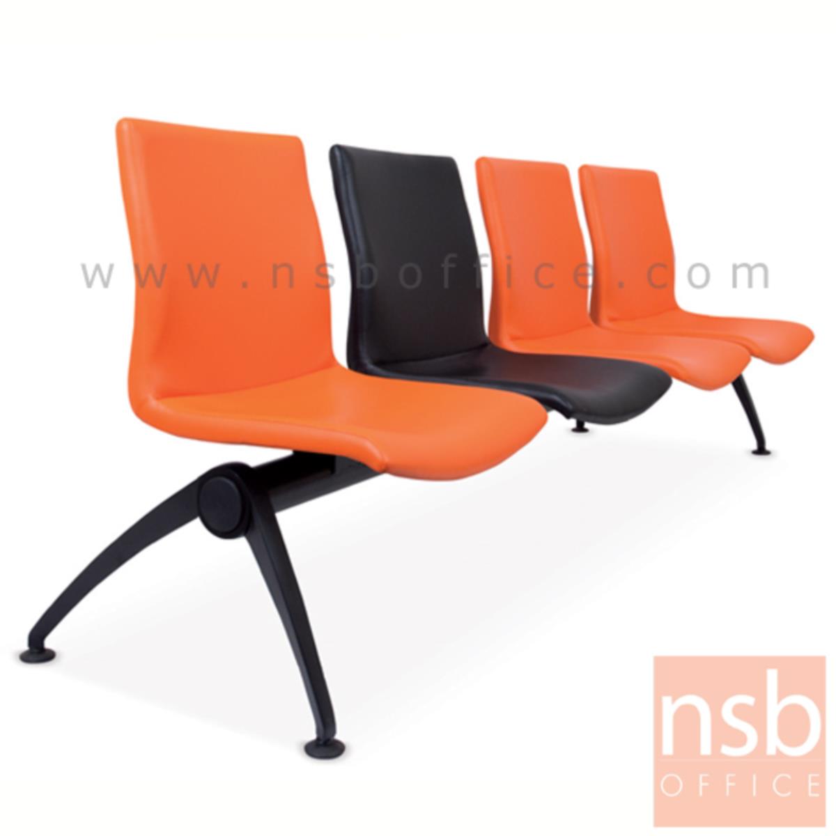 G08A050:เก้าอี้นั่งคอยหุ้มหนังเทียม รุ่น SS 3 ,4 ที่นั่ง ขนาด 162W ,215.5W cm. ขาเหล็ก