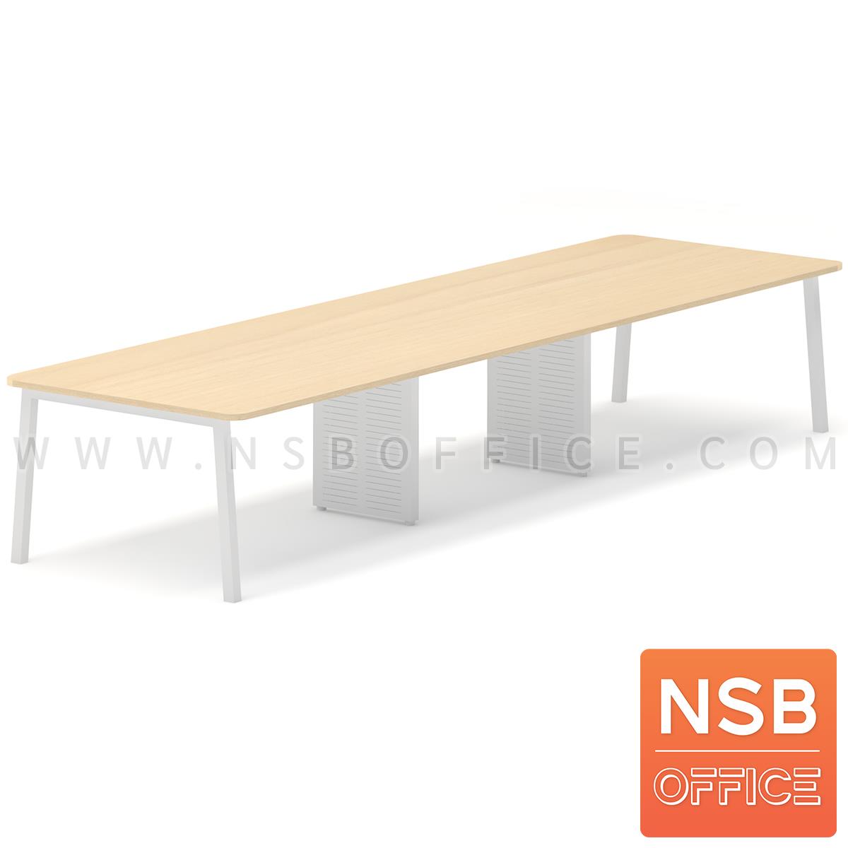 โต๊ะประชุมสี่เหลี่ยมมุมมน รุ่น Slack (สแลค) ขนาด 120D cm. ขาเหล็ก