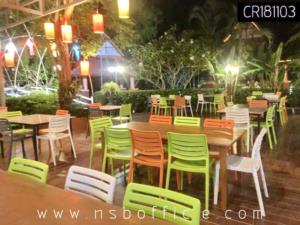 เก้าอี้พลาสติกโมเดิร์นล้วน สีสัน